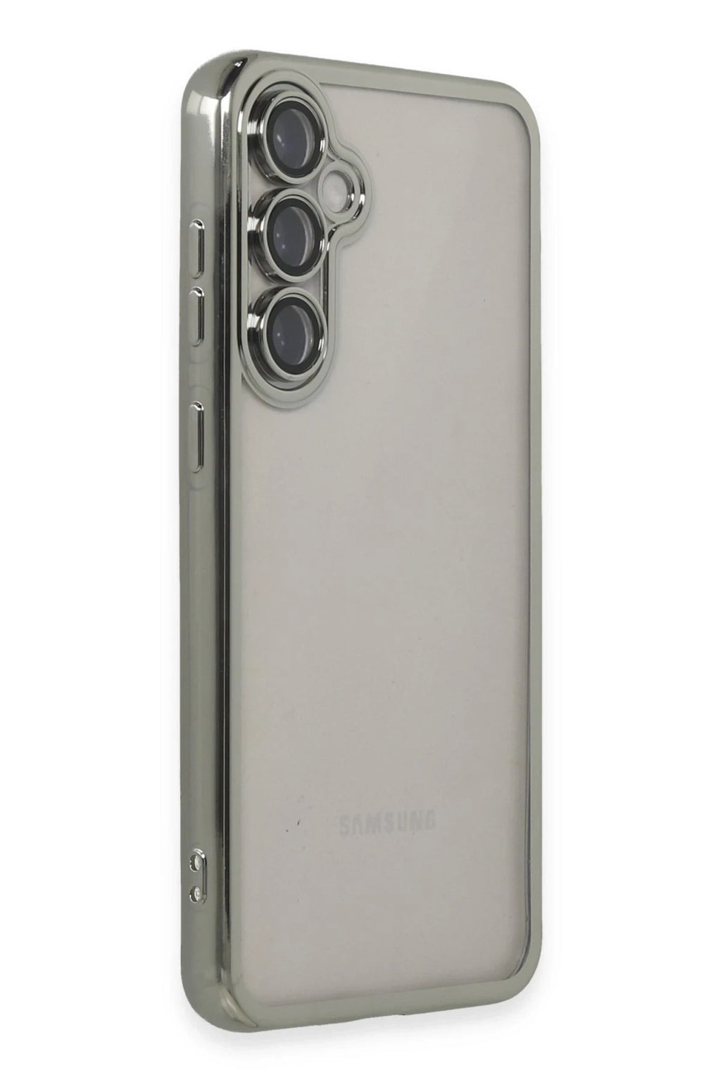 Mey İthalat® Samsung Galaxy S23 FE Kılıf Lensli Silikon - Gümüş