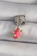 Mey İthalat® 316L Çelik Gümüş Renk Sallantı Ejder Meyvesi Model Nomination Charm