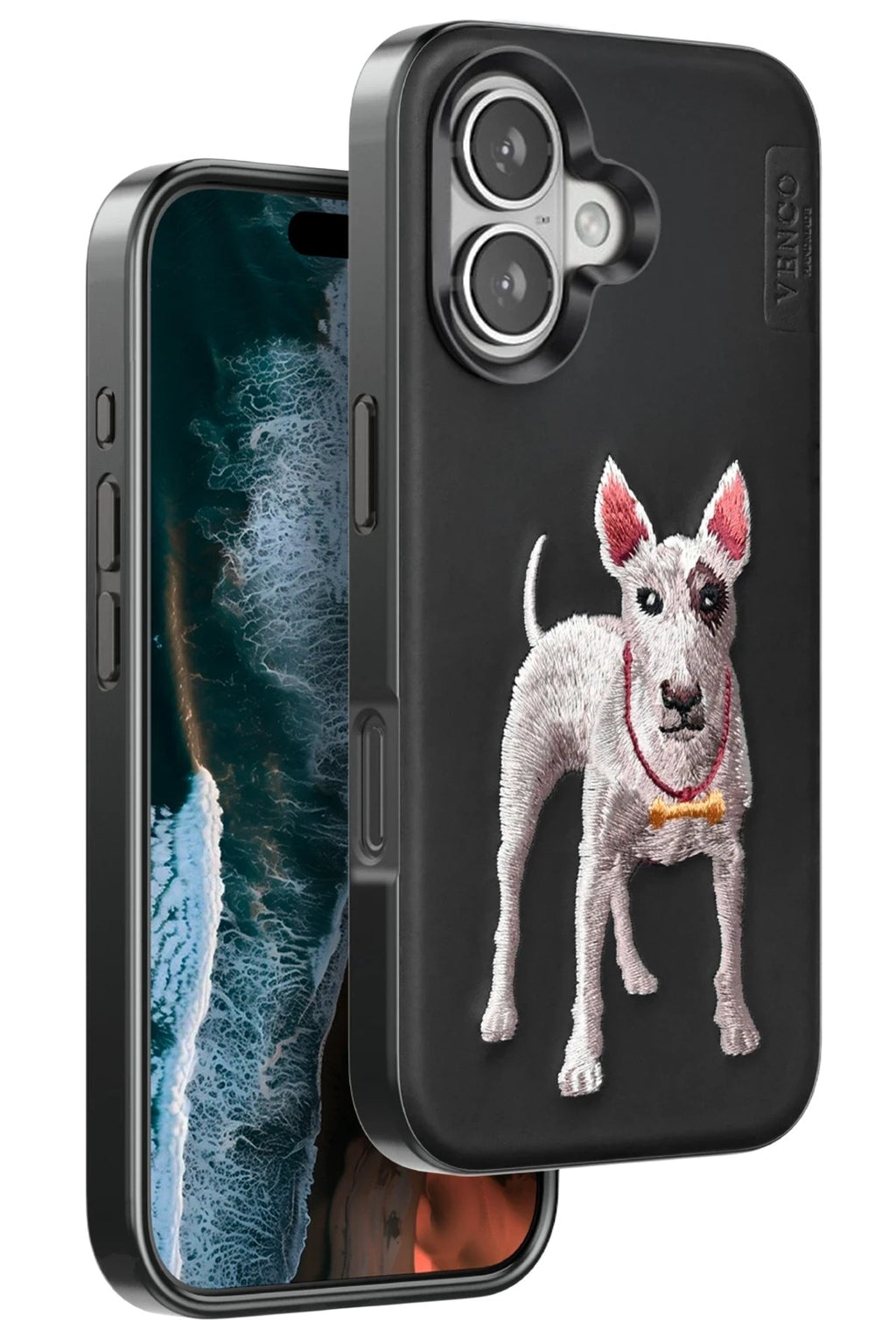 Mey İthalat® iPhone 16 Perma Desenli Kapak - Siyah