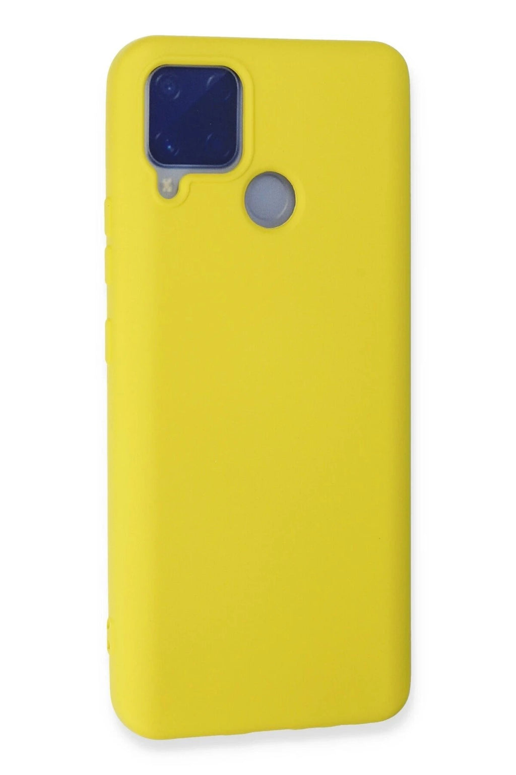 Mey İthalat® Realme C15 Kılıf Nano içi Kadife Silikon - Sarı