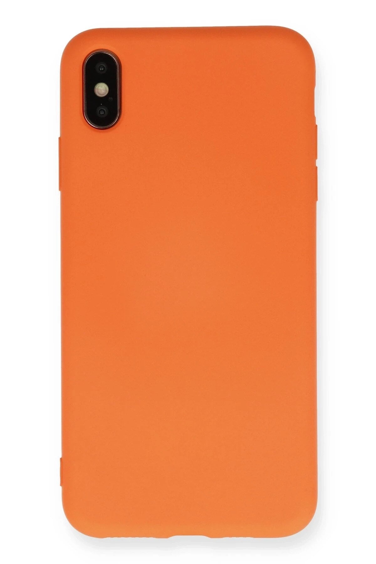 Mey İthalat® iPhone X Kılıf Nano içi Kadife Silikon - Turuncu