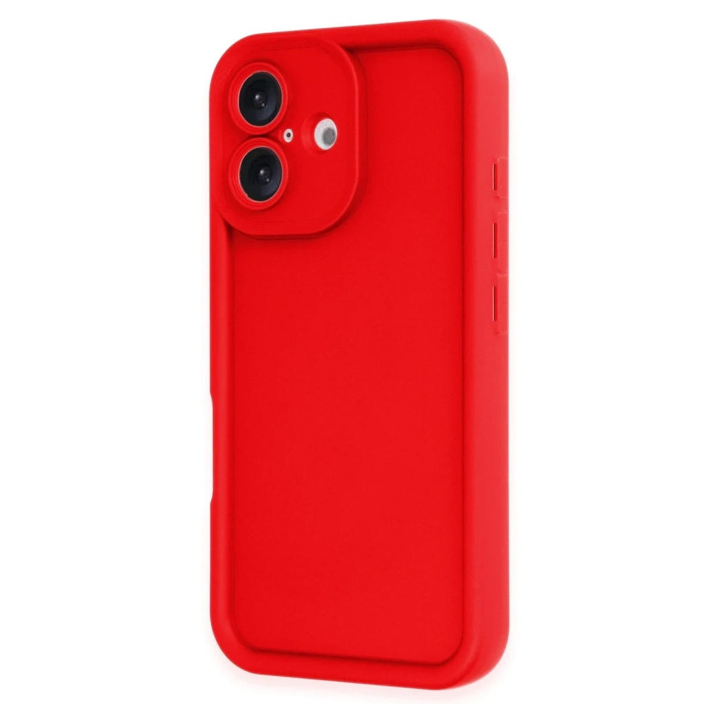 Mey İthalat® iPhone 16 Kılıf Viera Silikon - Kırmızı