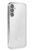 Mey İthalat® Samsung Galaxy A34 5G Kılıf Lensli Silikon - Gümüş