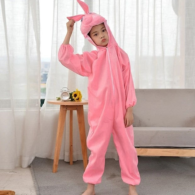Mey İthalat® Çocuk Tavşan Kostümü Pembe Renk 6-7 Yaş 120 cm
