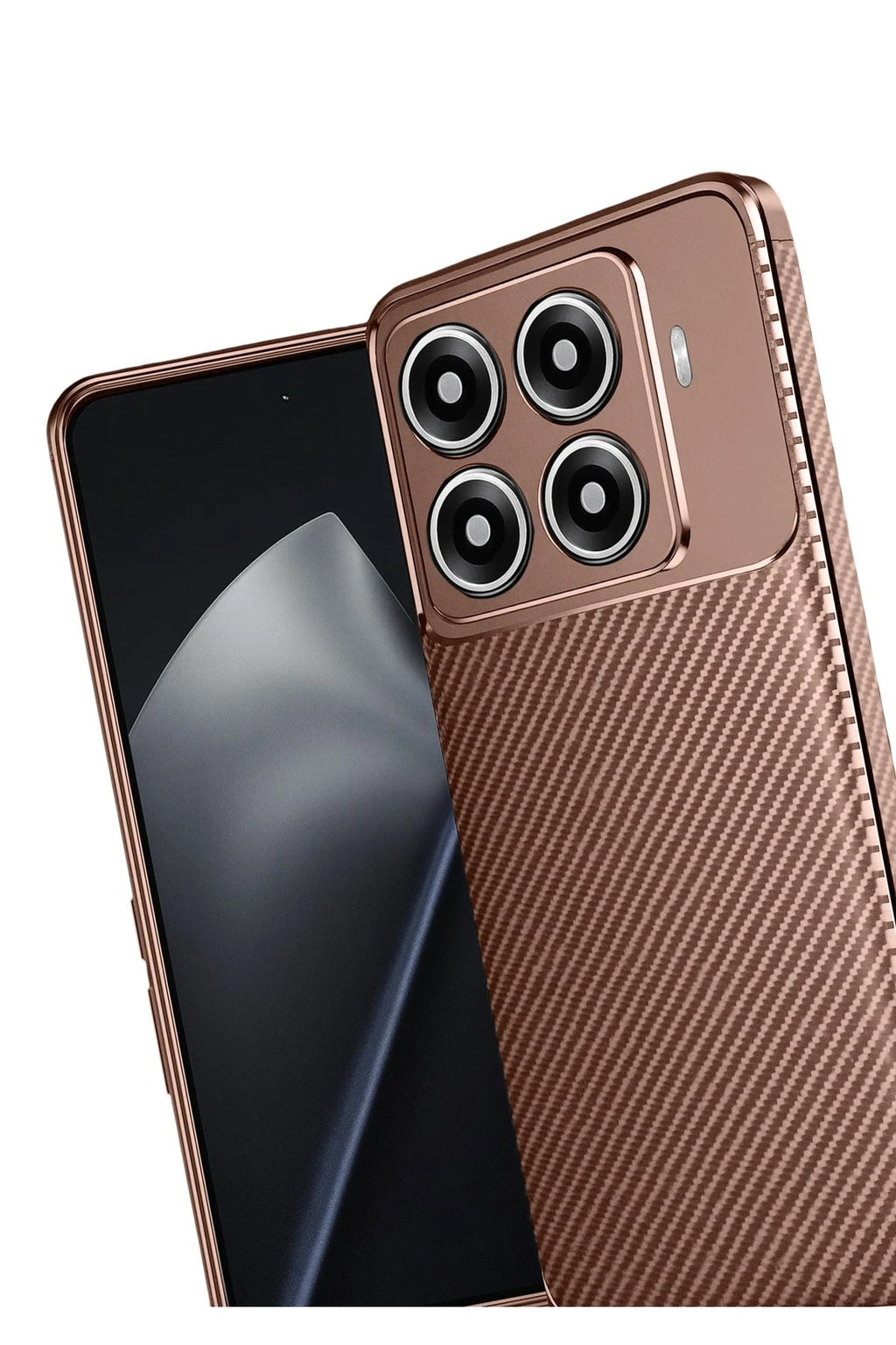 Mey İthalat® Mi 15T Pro Auto Focus Karbon Kapak - Kahverengi