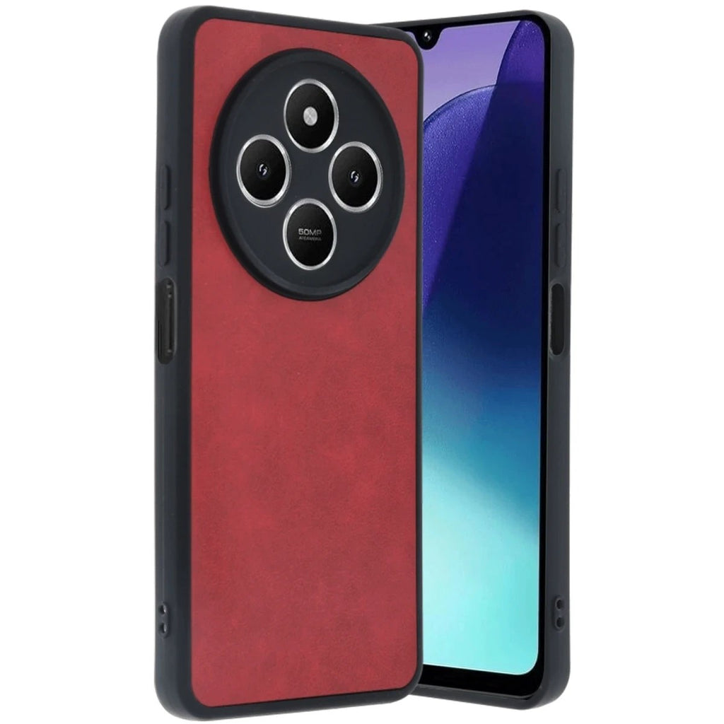 Mey İthalat® Redmi 14C Kılıf Aras Deri Kapak - Kırmızı