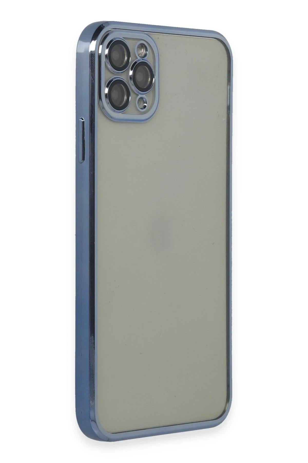 Mey İthalat® iPhone 11 Pro Max Kılıf Lensli Silikon - Açık Mavi