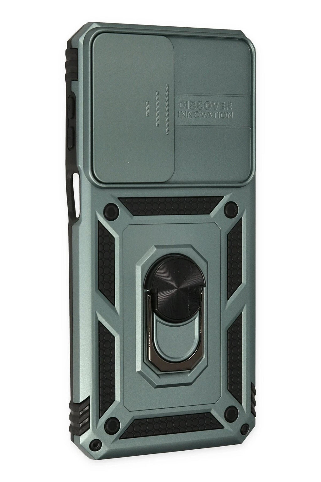 Mey İthalat® Samsung Galaxy M33 Kılıf Pars Lens Yüzüklü Silikon - Yeşil