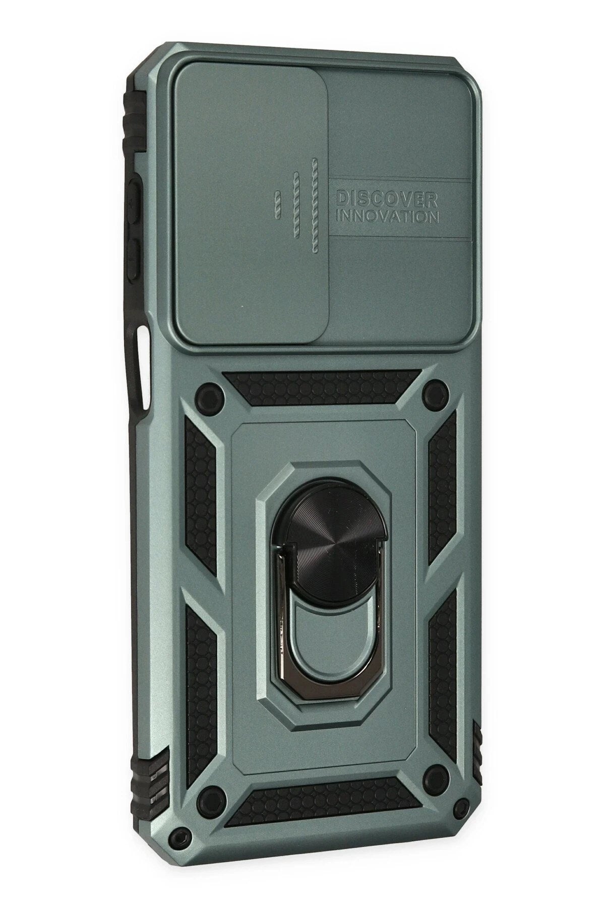 Mey İthalat® Samsung Galaxy M33 Kılıf Pars Lens Yüzüklü Silikon - Yeşil