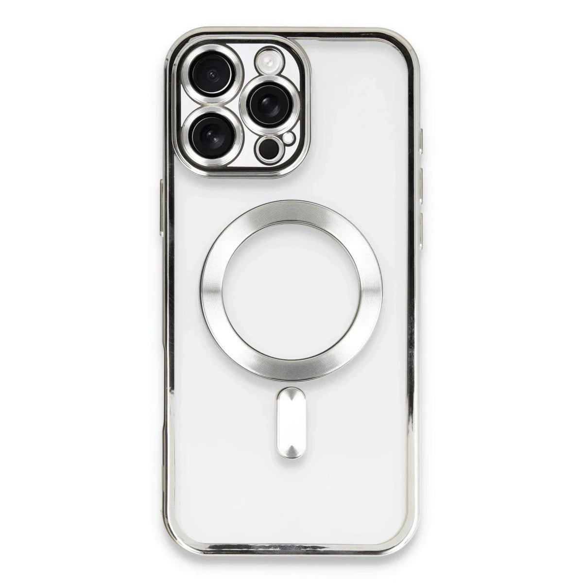 Mey İthalat® iPhone 16 Pro Kılıf Kross Magneticsafe Kapak - Gümüş