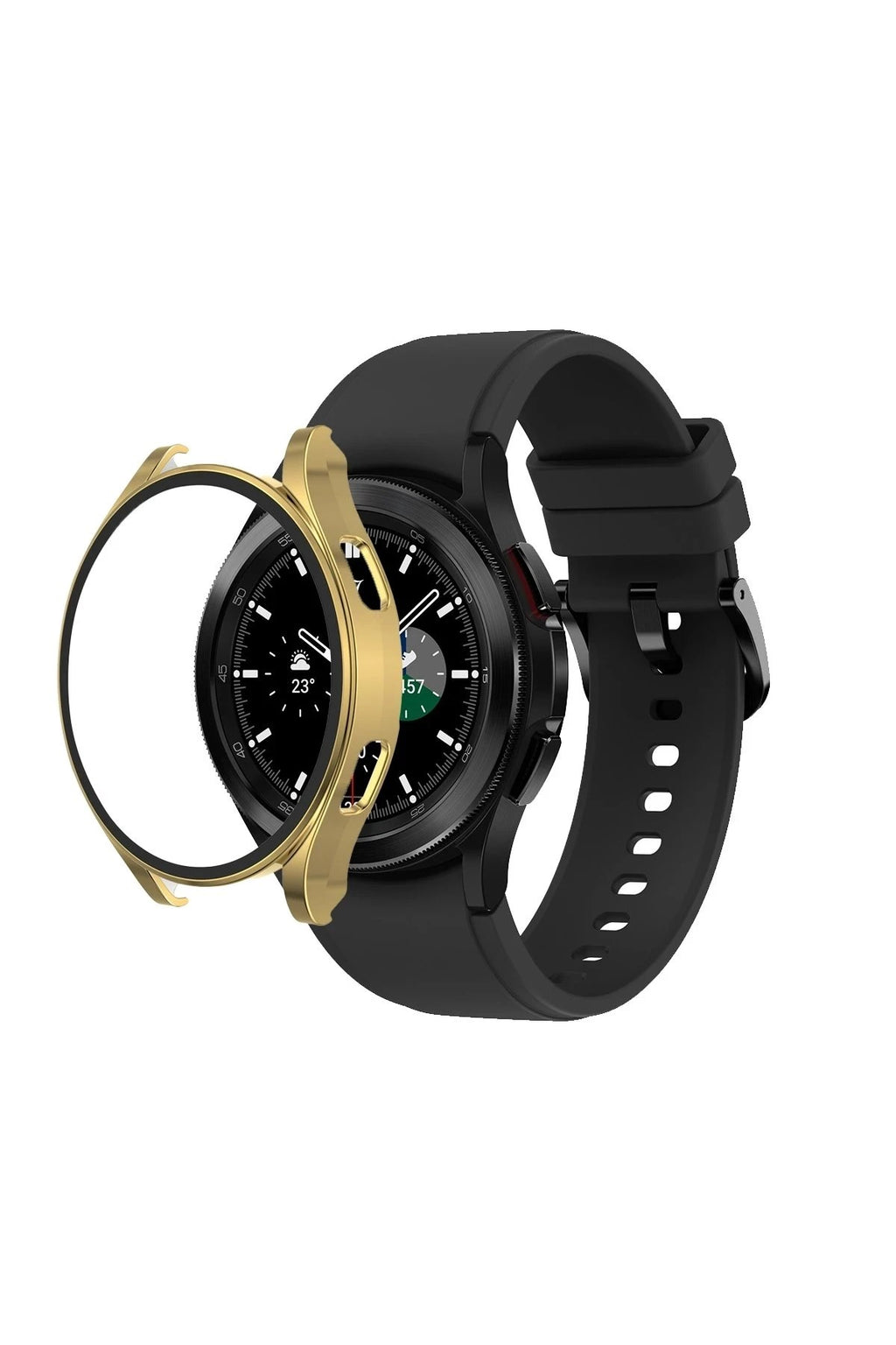Mey İthalat® Watch 5 Pro 45mm Wall Camlı Kasa Ekran Koruyucu - Gold