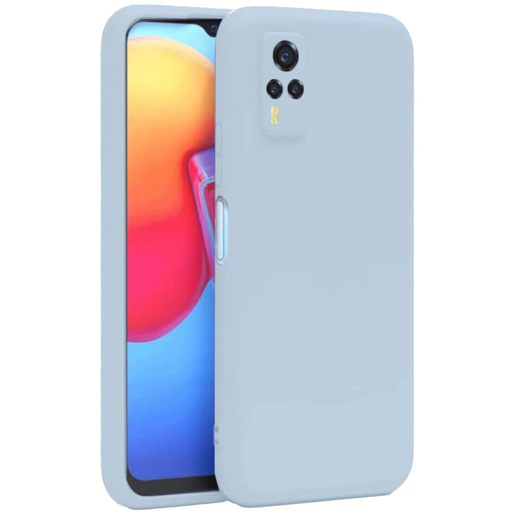 Mey İthalat® Vivo Y53S Kılıf Nano içi Kadife Silikon - Buz Mavi