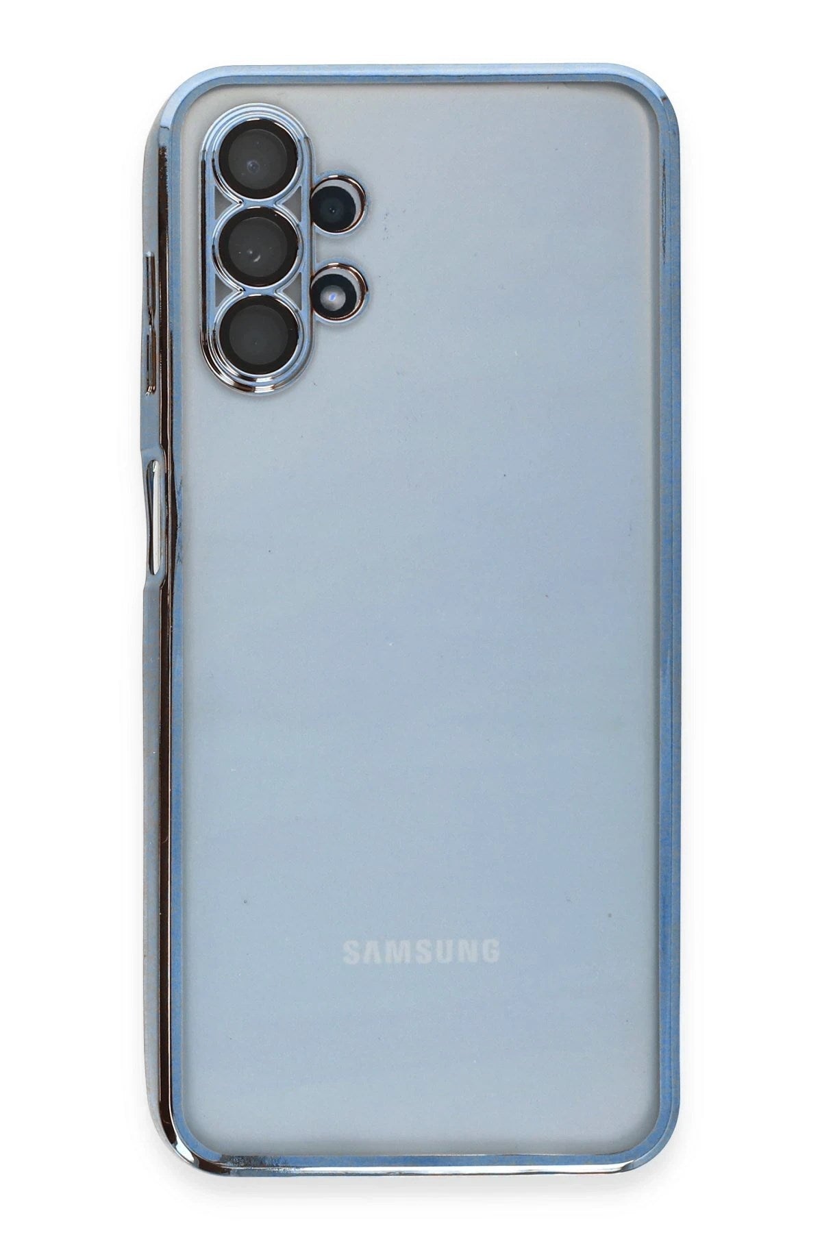 Mey İthalat® Samsung Galaxy A13 4G Kılıf Lensli Silikon - Açık Mavi