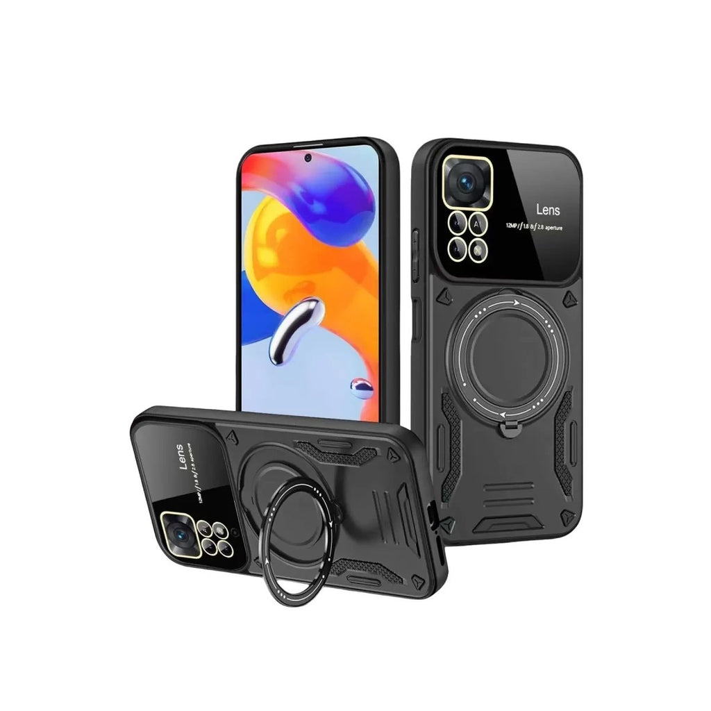 Mey İthalat® Realme 11 Pro Plus Joy Lens Standlı Kapak - Siyah