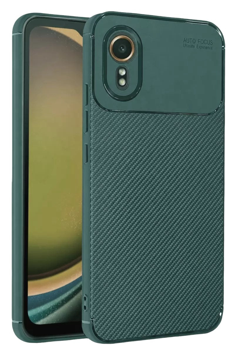 Mey İthalat® Samsung Galaxy XCover 7 Kılıf Auto Focus Karbon Kapak - Yeşil