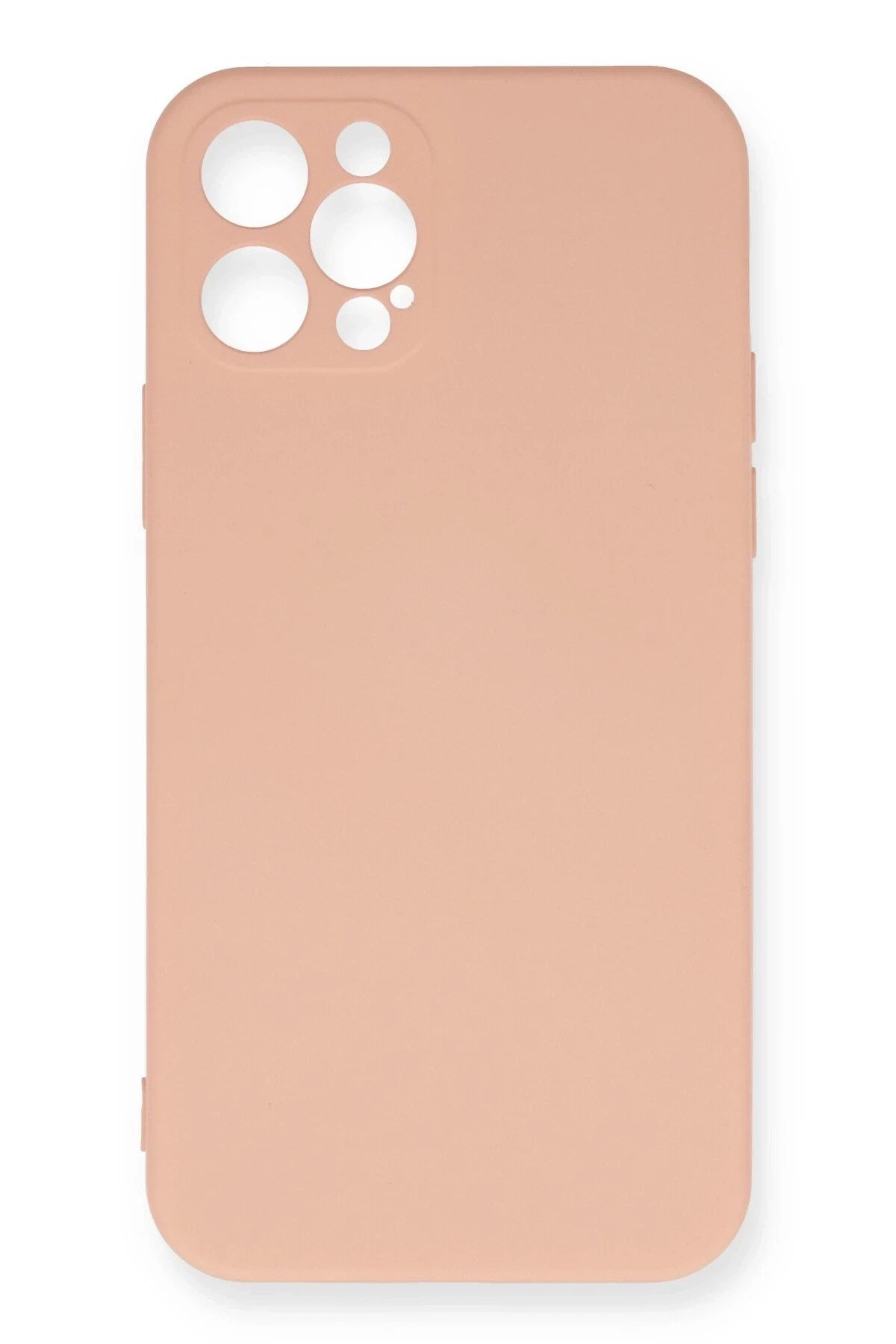 Mey İthalat® iPhone 12 Pro Max Kılıf Nano içi Kadife Silikon - Pudra