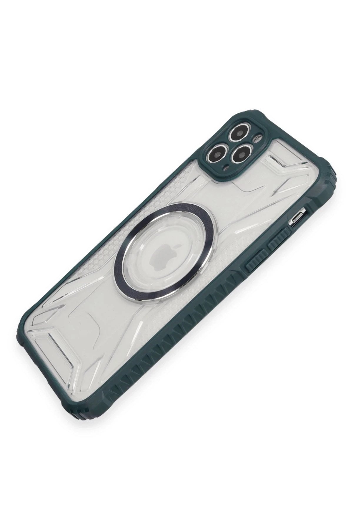 Mey İthalat® iPhone 11 Pro Max Kılıf Prag Magneticsafe Kapak - Koyu Yeşil