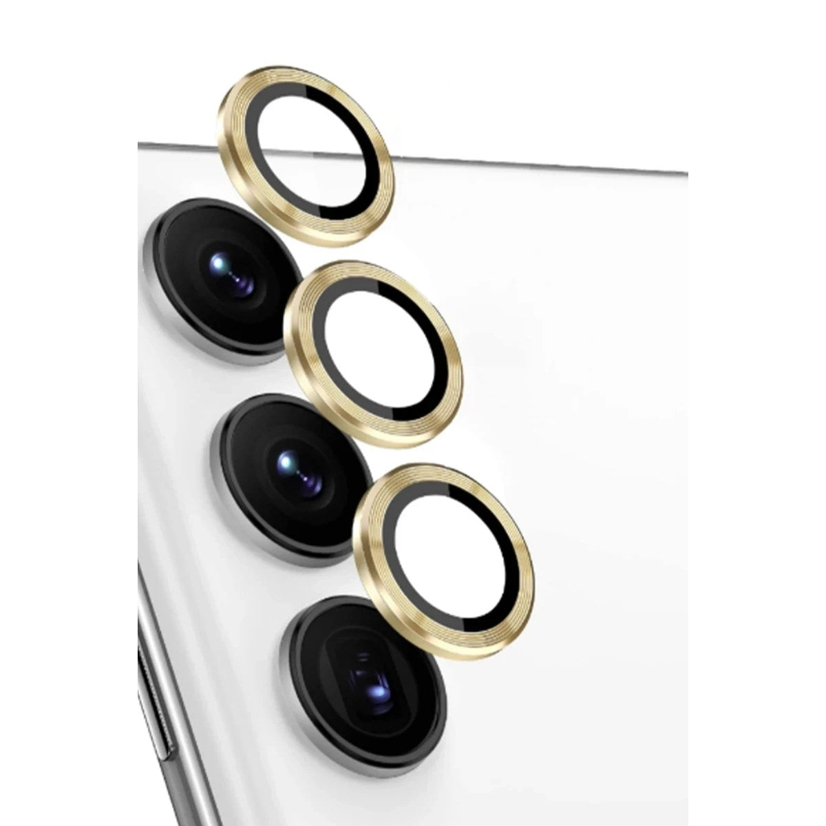 Mey İthalat® Samsung Galaxy S24 FE Raze Metal Kamera Lens - Sarı