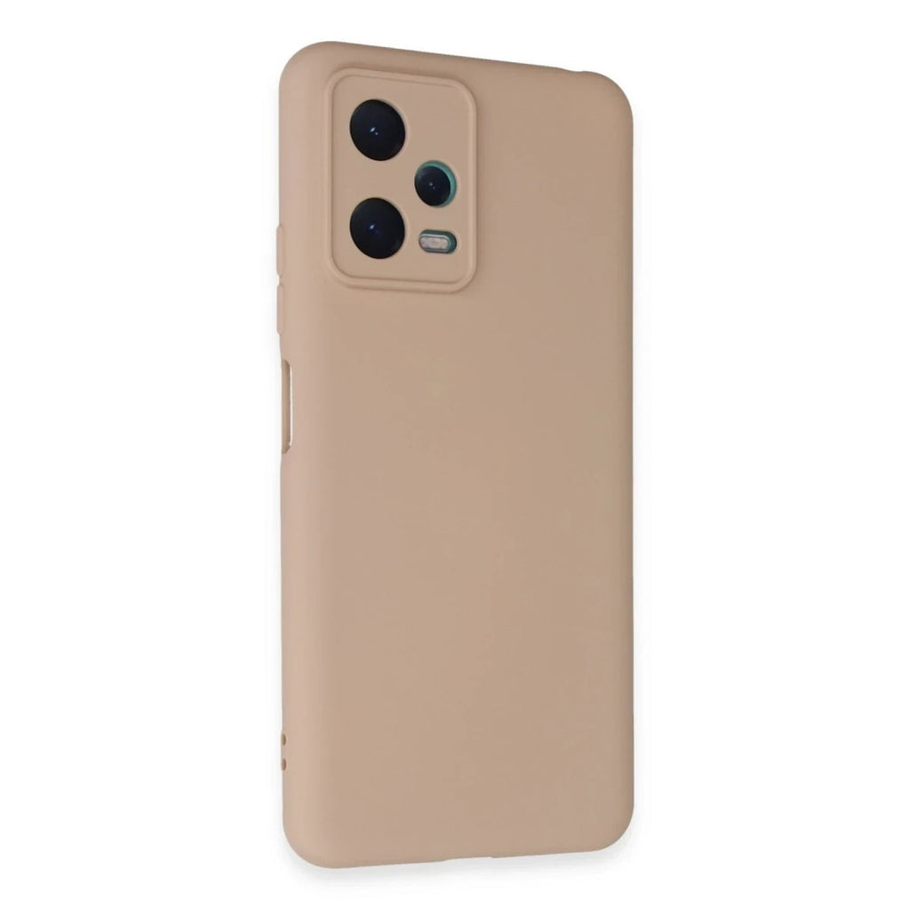 Mey İthalat® Redmi Note 12 5G Kılıf Nano içi Kadife Silikon - Pudra