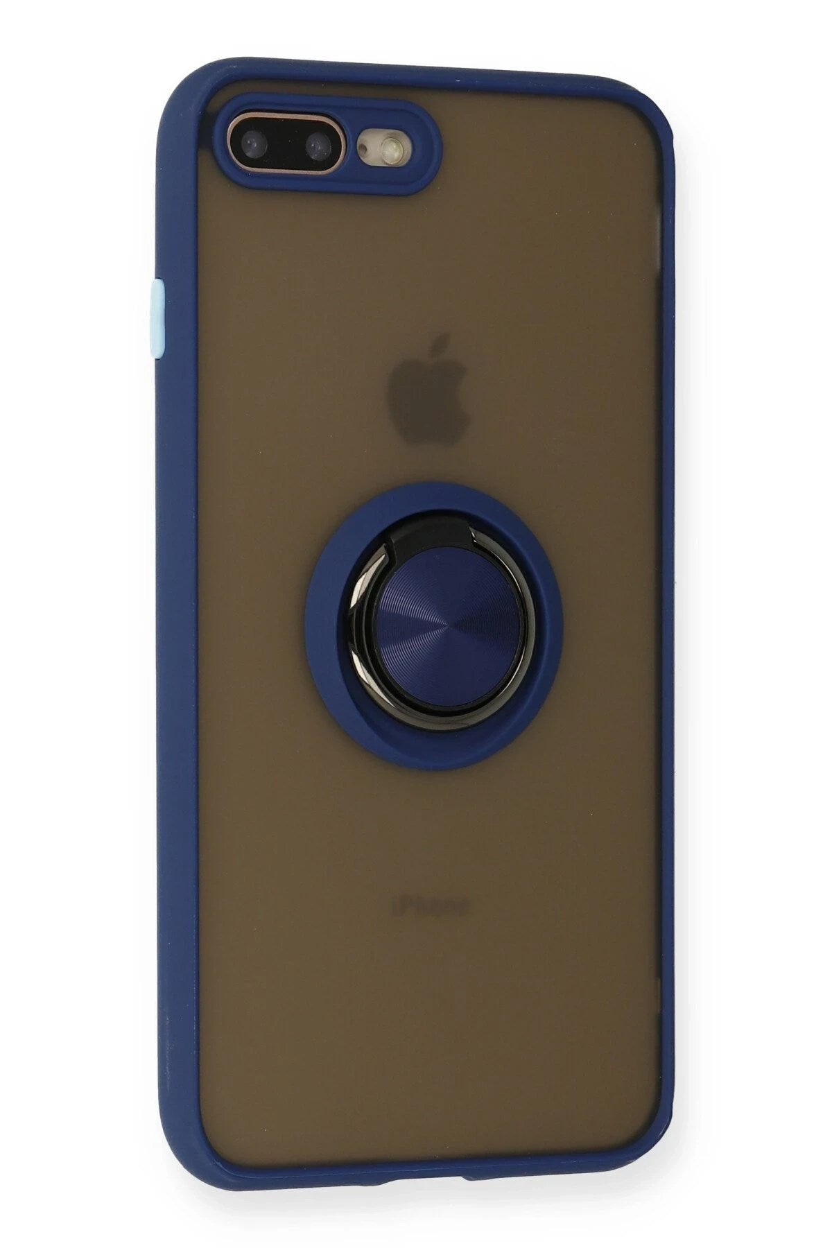 Mey İthalat® iPhone 7 Plus Kılıf Montreal Yüzüklü Silikon Kapak - Lacivert