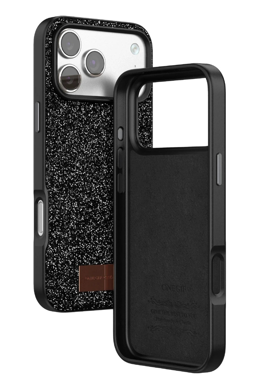 Mey İthalat® iPhone 17 Pro Max Bright Simli Kapak - Siyah
