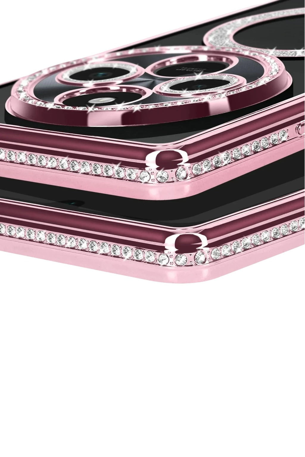 Mey İthalat® Redmi 14C Joke Simli Magneticsafe Kılıf - Pembe