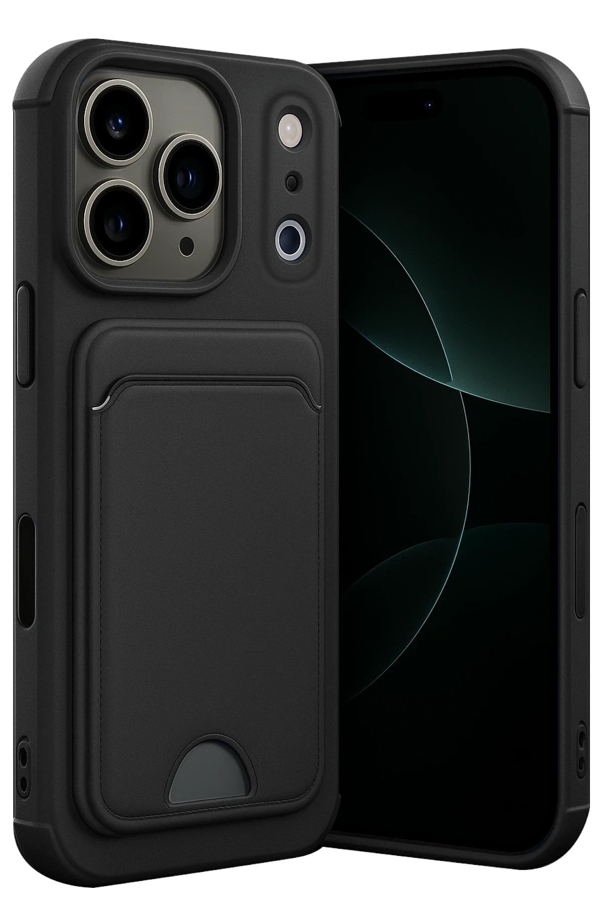 Mey İthalat® iPhone 17 Pro Kelvin Kartvizitli Silikon - Siyah