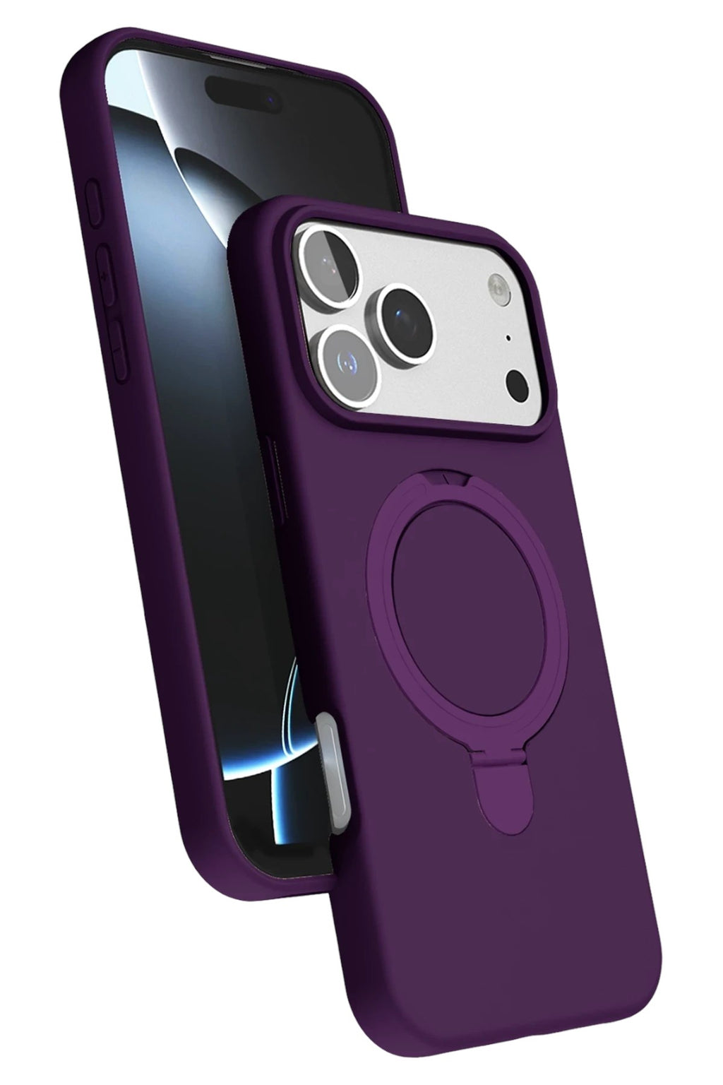 Mey İthalat® iPhone 17 Pro Max Regal Magsafe Standlı Kapak - Derin Mor