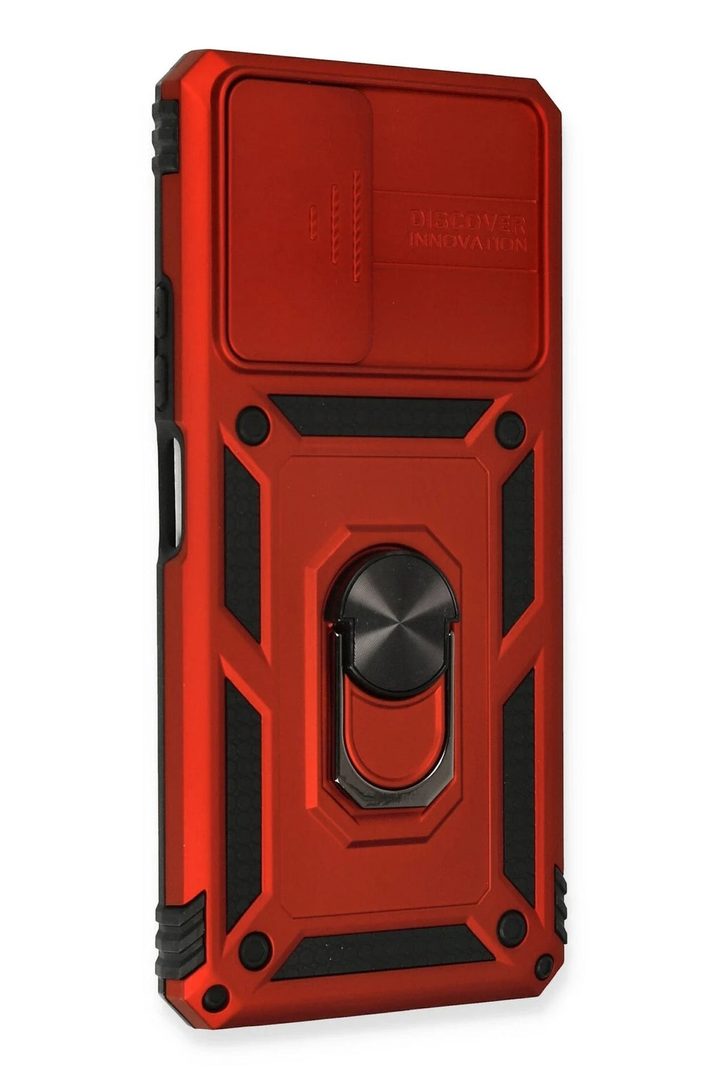Mey İthalat® Redmi Note 10 Pro Kılıf Pars Lens Yüzüklü Silikon - Kırmızı