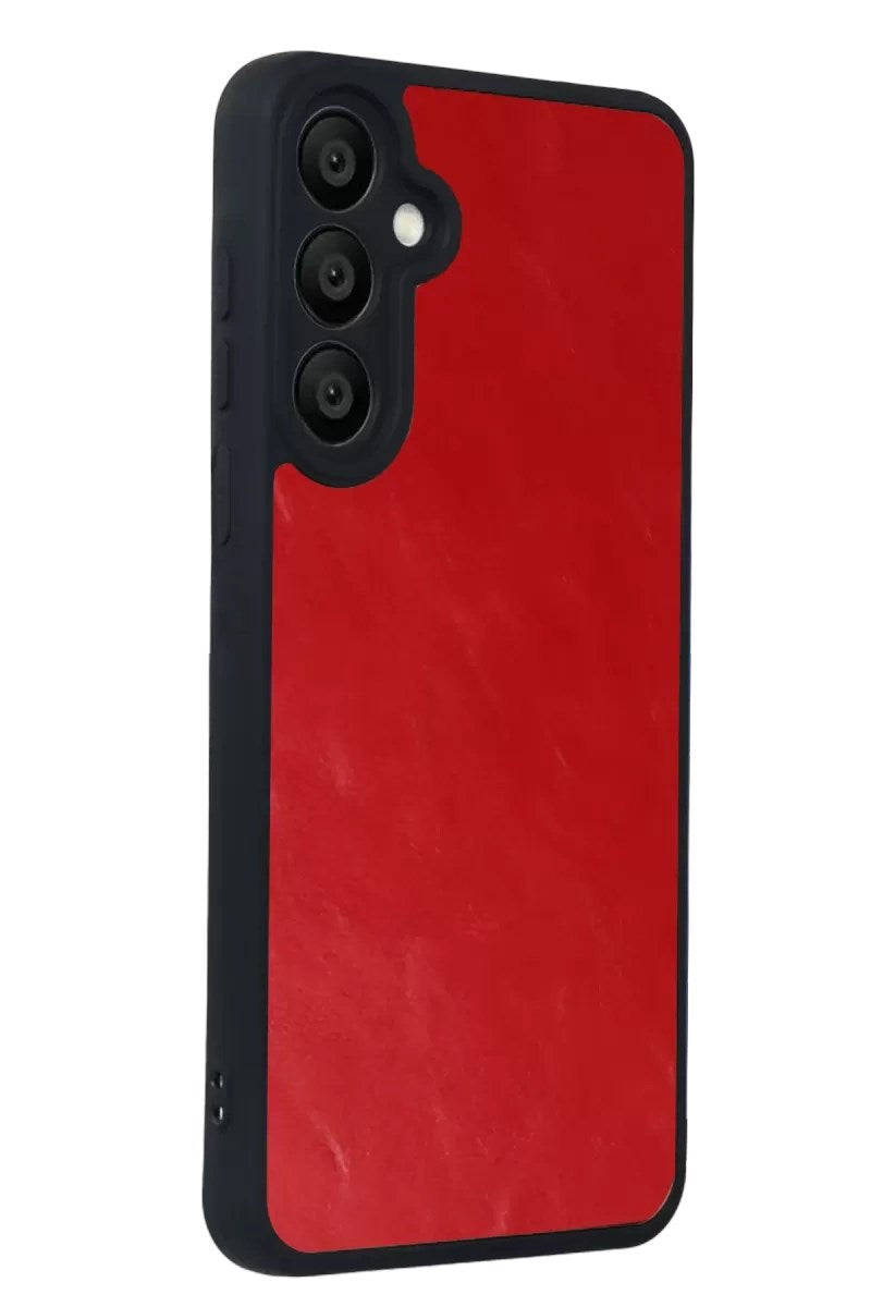Mey İthalat® Samsung Galaxy A57 5G Aras Deri Kapak - Kırmızı
