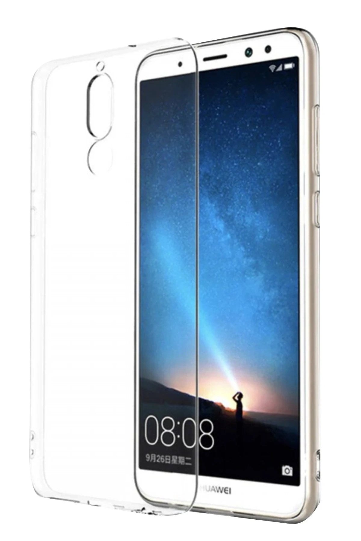 Mey İthalat® Huawei Mate 10 Lite Kılıf Lüx Şeffaf Silikon