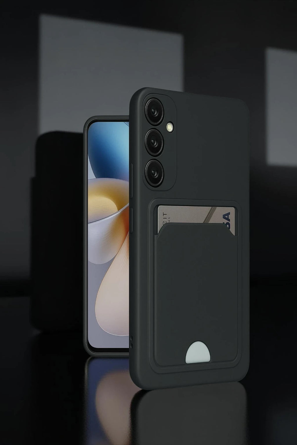 Mey İthalat® Samsung Galaxy A26 Kılıf Kelvin Kartvizitli Silikon - Koyu Yeşil