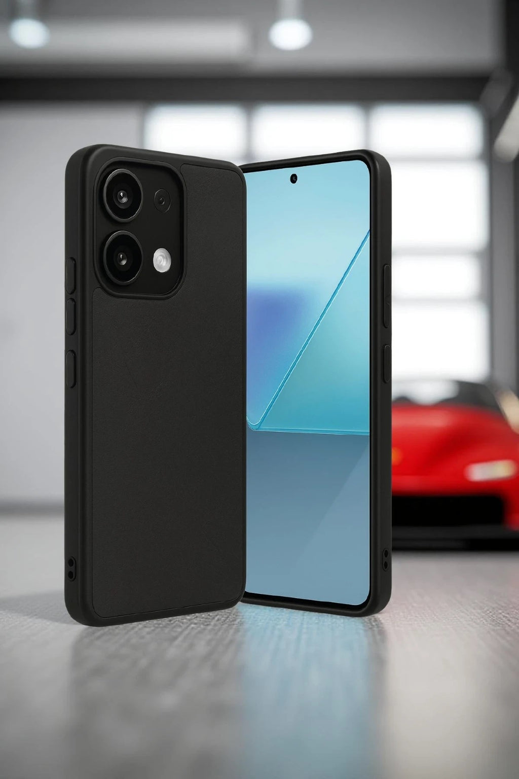 Mey İthalat® Redmi Note 13 4G Kılıf Aras Deri Kapak - Siyah