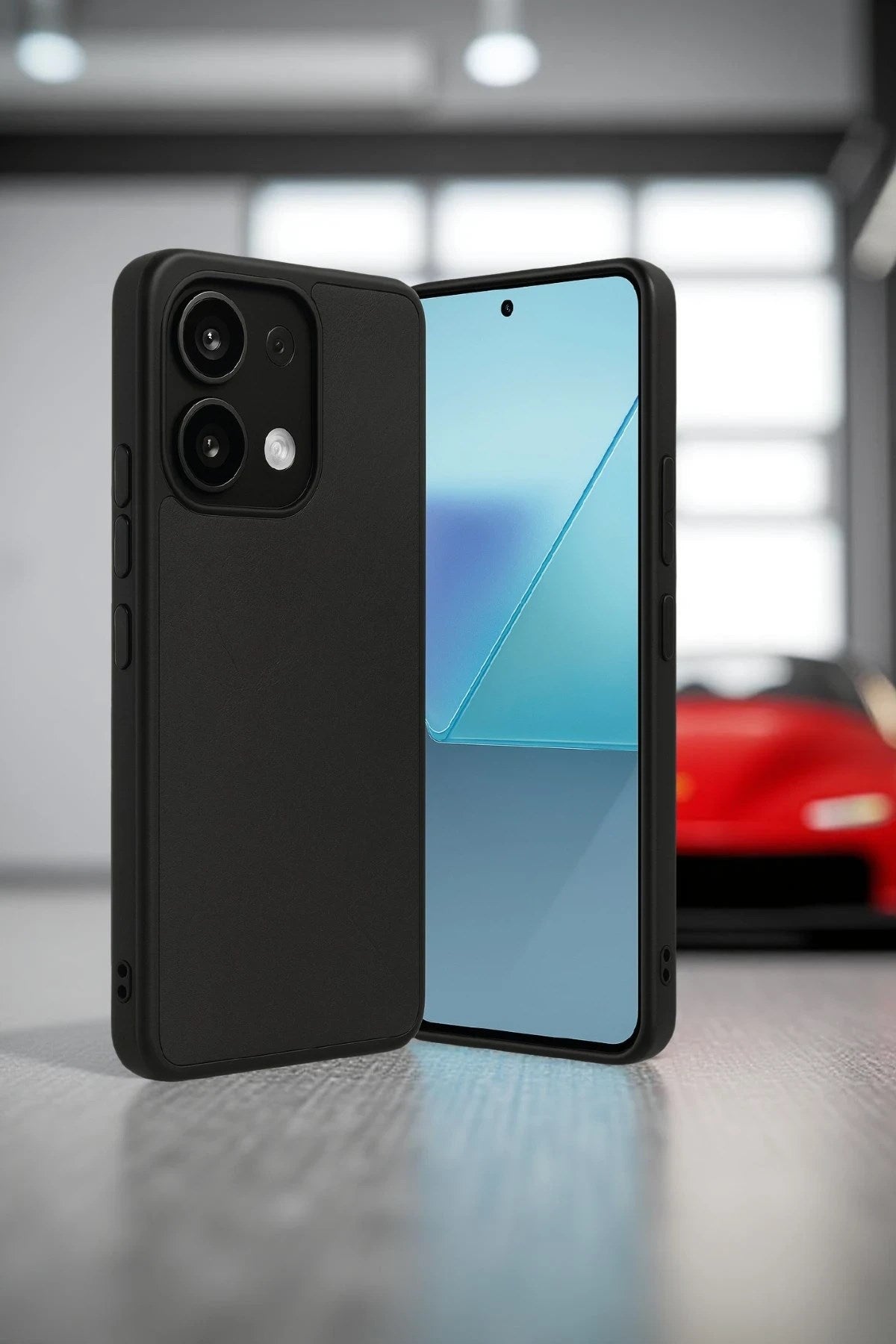 Mey İthalat® Redmi Note 13 4G Kılıf Aras Deri Kapak - Siyah