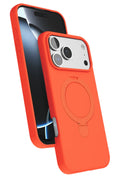 Mey İthalat® iPhone 17 Pro Regal Magsafe Standlı Kapak - Turuncu