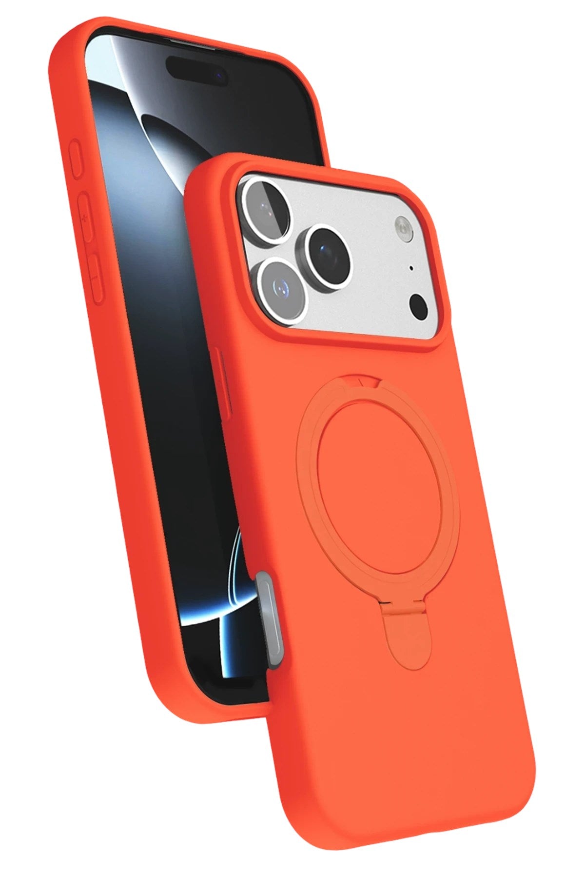 Mey İthalat® iPhone 17 Pro Regal Magsafe Standlı Kapak - Turuncu