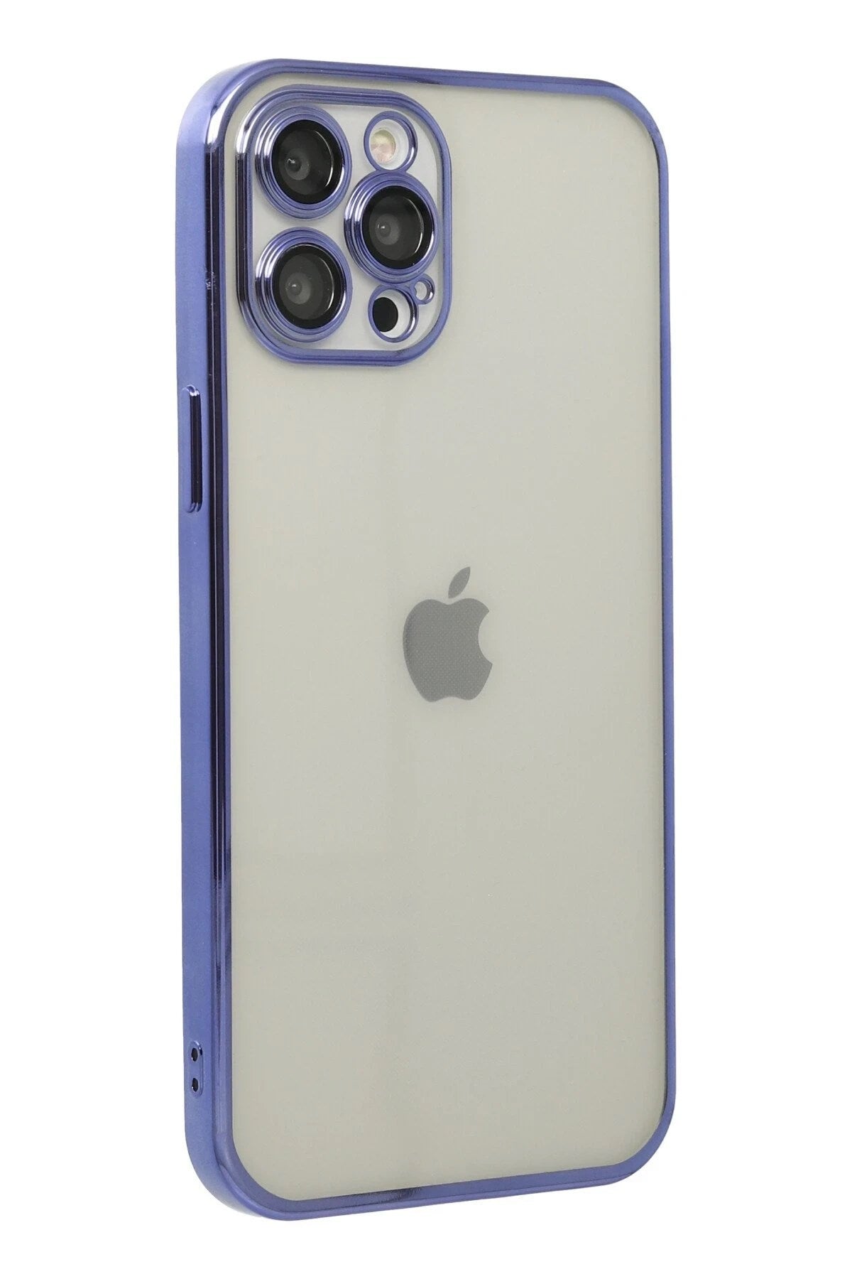 Mey İthalat® iPhone 12 Pro Kılıf Lensli Silikon - Mor