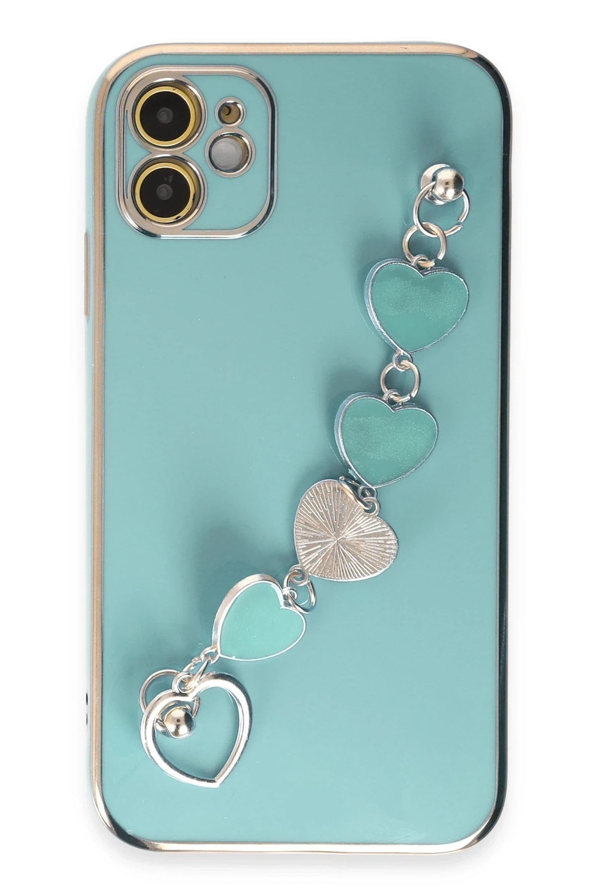 Mey İthalat® iPhone 12 Kılıf Esila Silikon - Su Yeşili