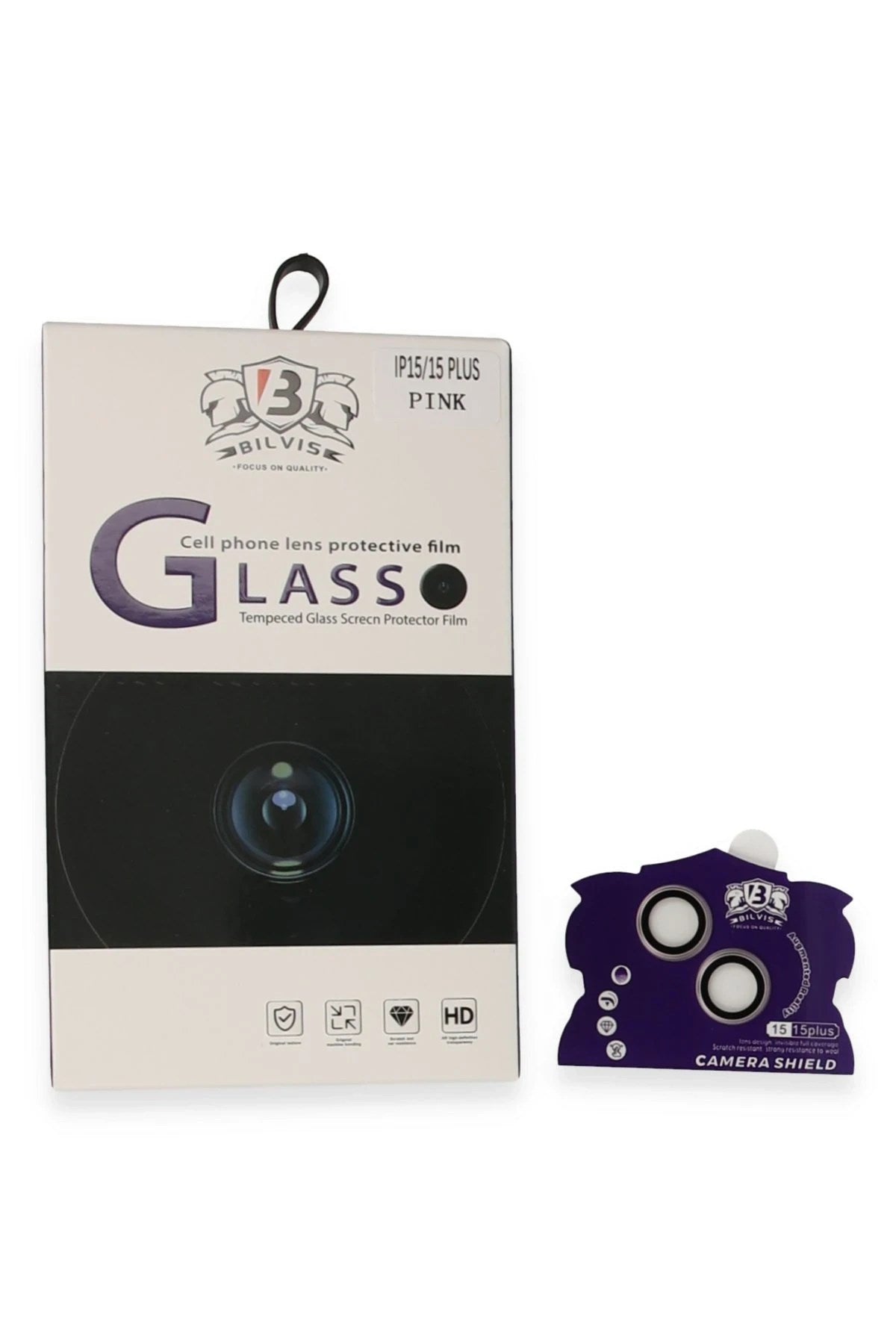Mey İthalat® iPhone 15 Bilvis Titan Kamera Lens - Pembe