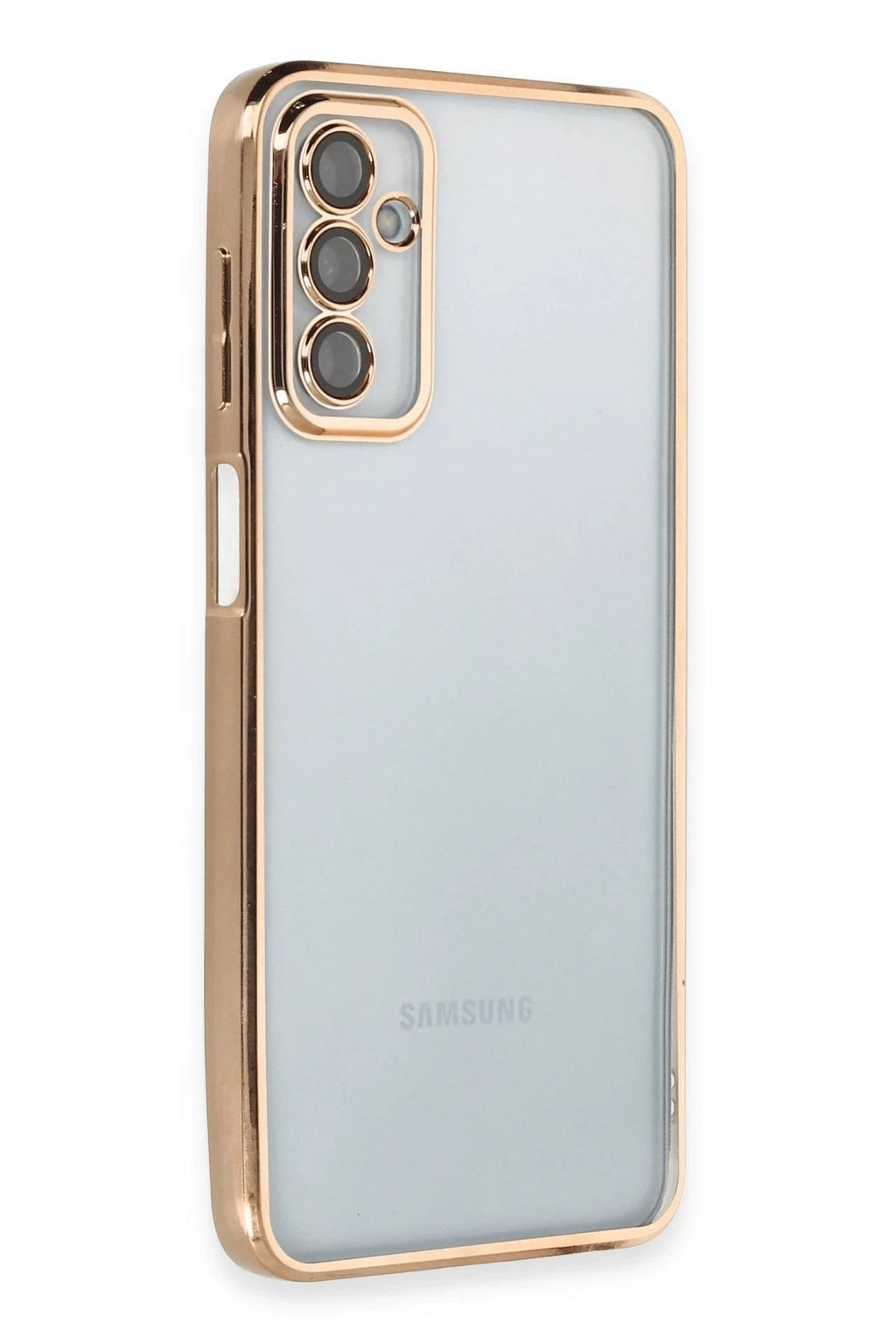 Mey İthalat® Samsung Galaxy M23 Kılıf Lensli Silikon - Gold