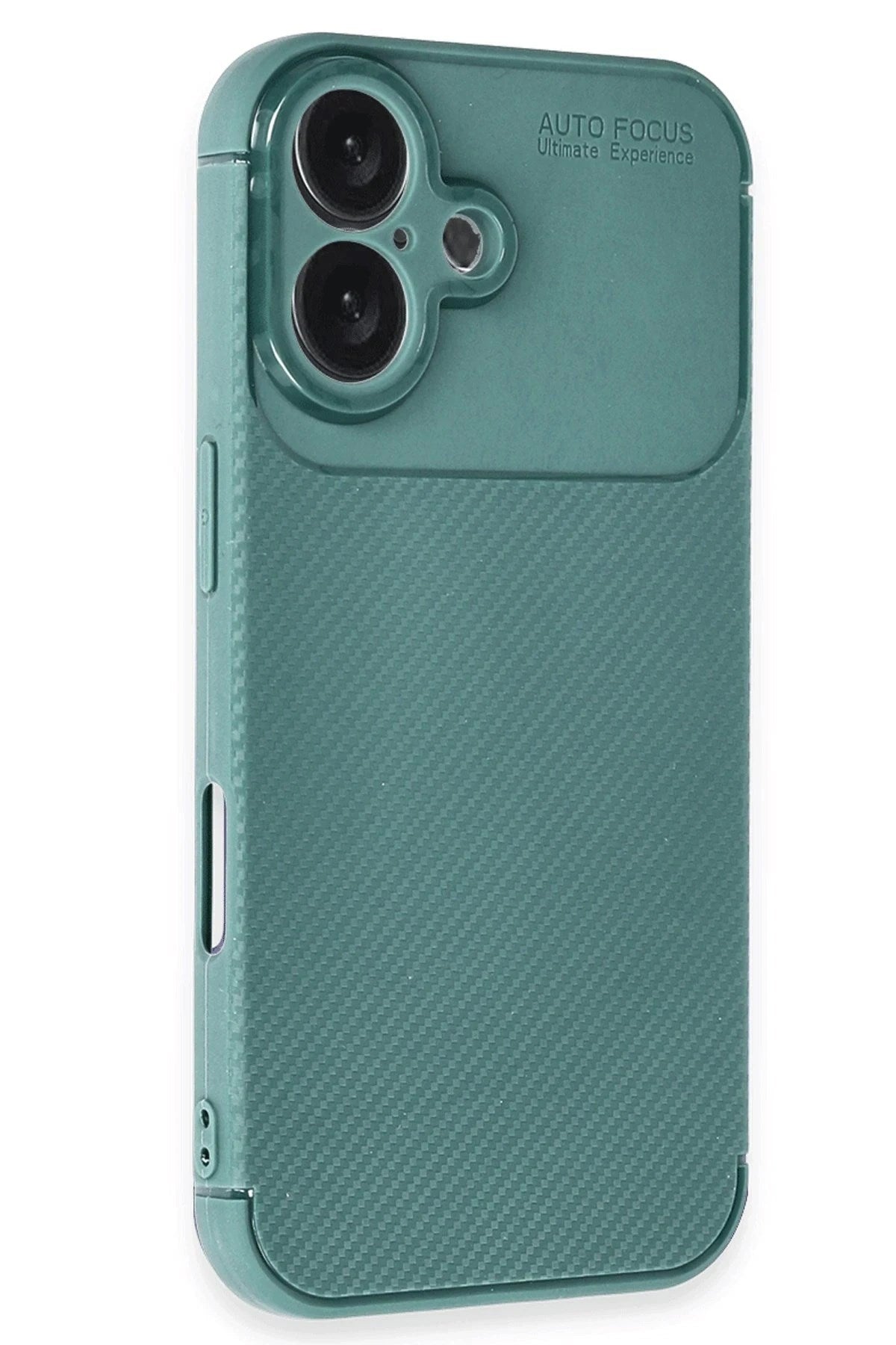 Mey İthalat® iPhone 16 Kılıf Auto Focus Karbon Kapak - Koyu Yeşil