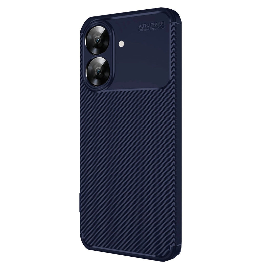 Mey İthalat® Realme Note 60 Kılıf Auto Focus Karbon Kapak - Lacivert