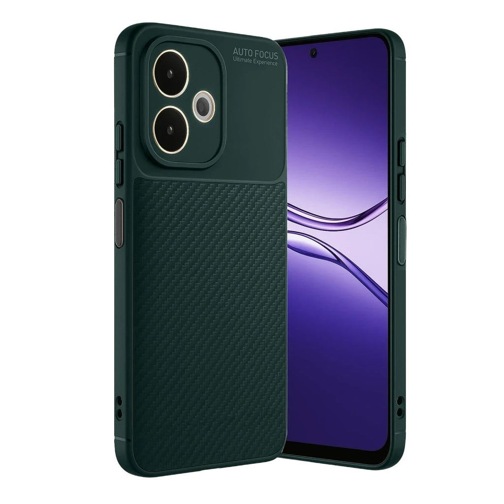 Mey İthalat® A5 Pro 4G Kılıf Auto Focus Karbon Kapak - Koyu Yeşil