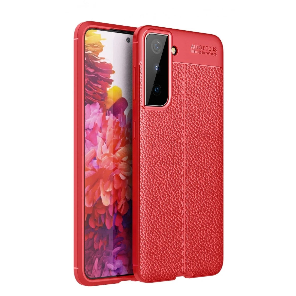 Mey İthalat® Samsung Galaxy S21 Kılıf Auto Focus Kapak - Kırmızı