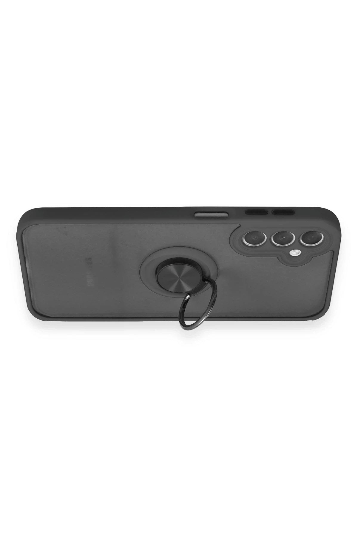 Mey İthalat® Samsung Galaxy A24 4G Kılıf Montreal Yüzüklü Silikon Kapak - Siyah