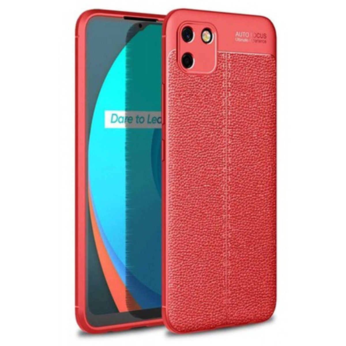 Mey İthalat® Realme C11 Kılıf Auto Focus Kapak - Kırmızı