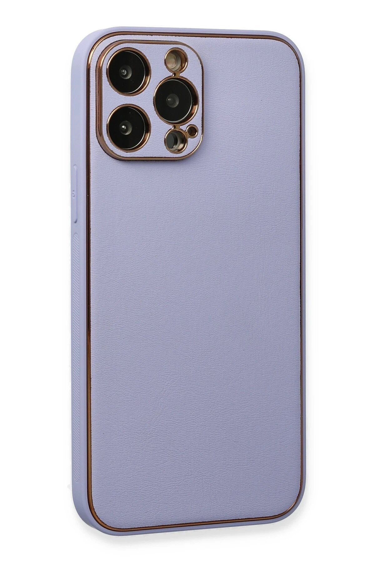 Mey İthalat® iPhone 13 Pro Max Kılıf Coco Deri Silikon Kapak - Açık Lila