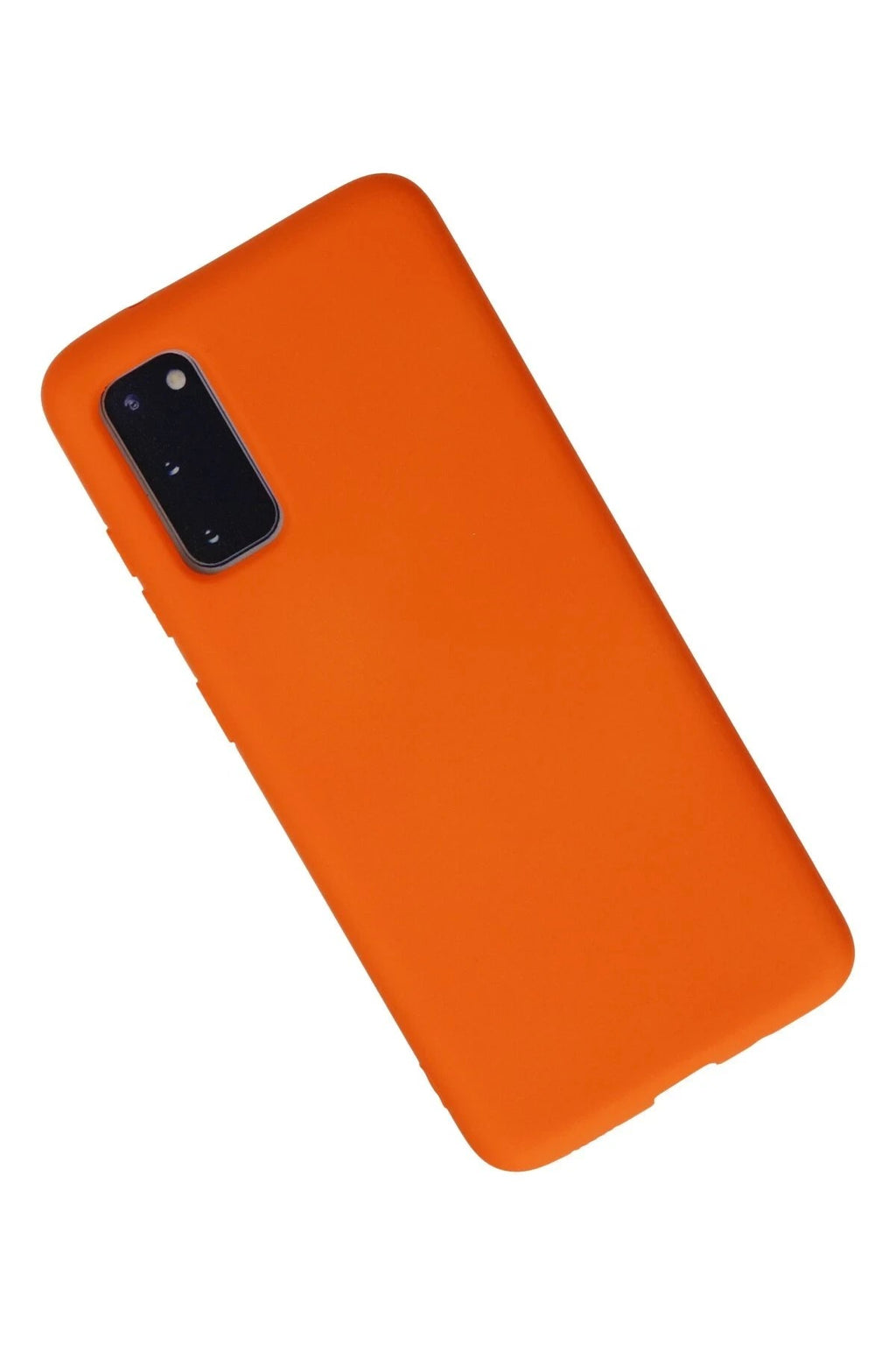 Mey İthalat® Samsung Galaxy S20 Kılıf Nano içi Kadife Silikon - Turuncu