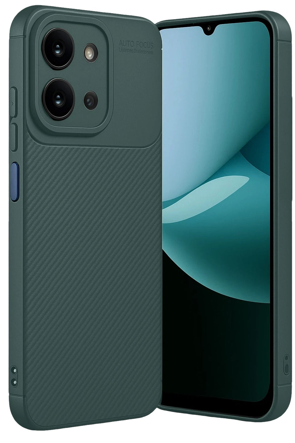 Mey İthalat® Redmi 15C 4G Auto Focus Karbon Kapak - Koyu Yeşil