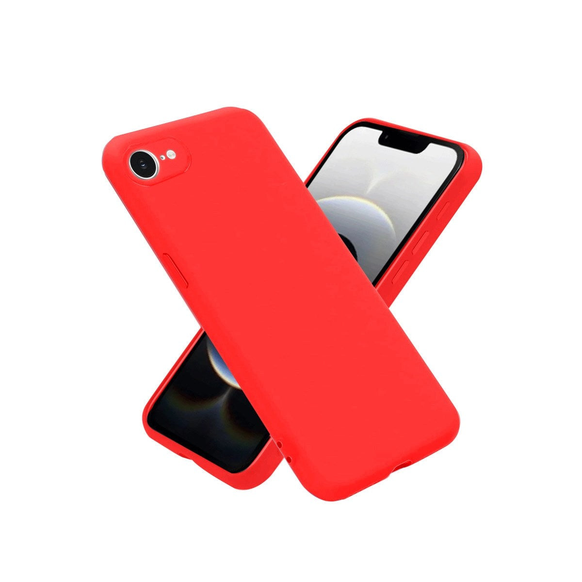 Mey İthalat® iPhone 16E Kılıf Nano içi Kadife Silikon - Kırmızı